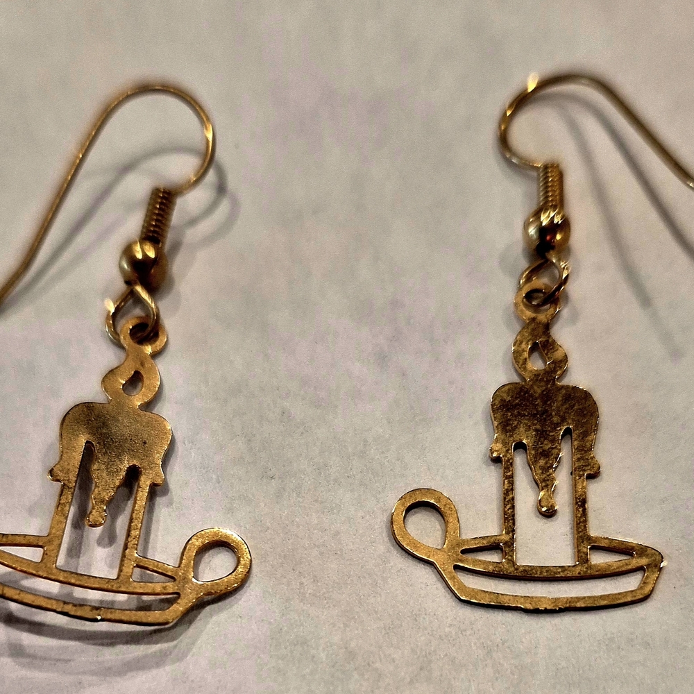 Elegant Gold Candle Earrings